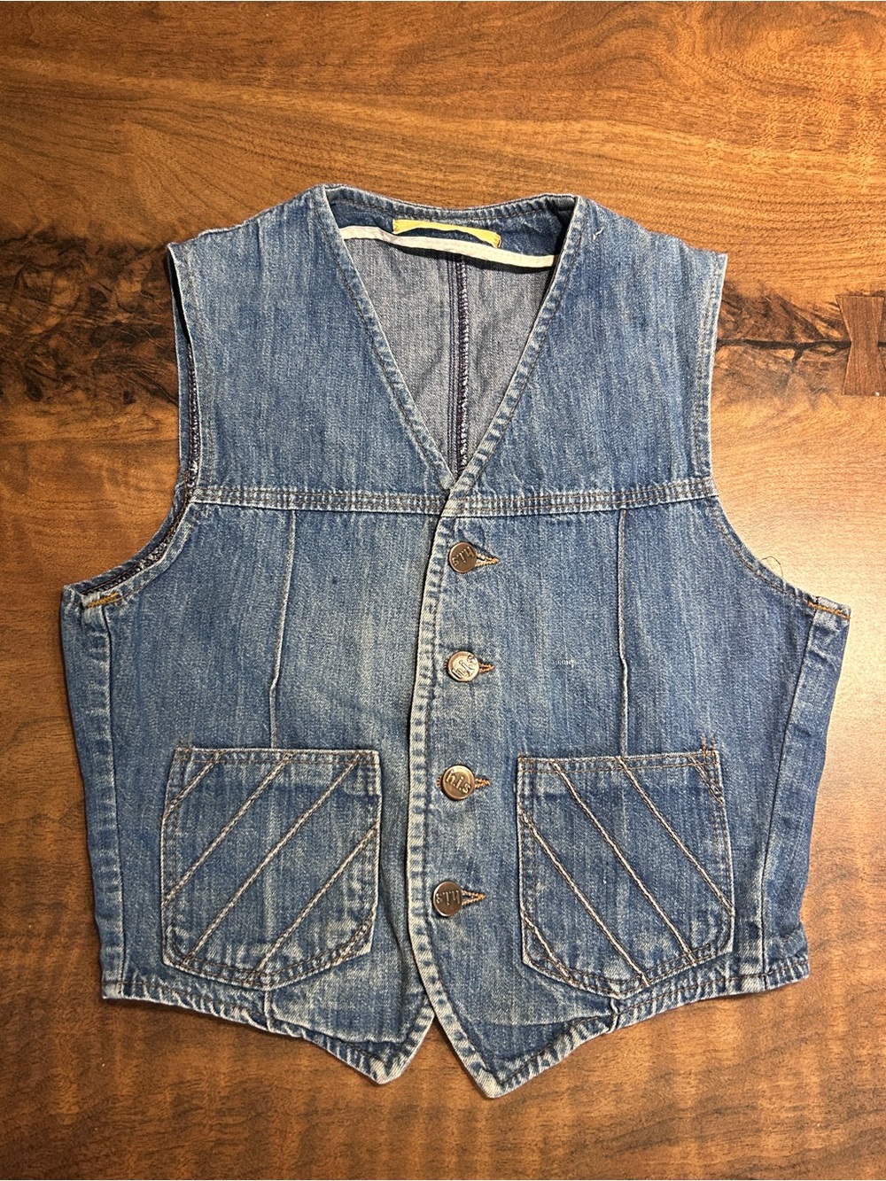 Vintage 1970s H.I.S. (Henry I. Siegel) Denim Women’s Waistcoat Vest
